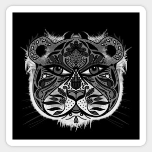 Monochrome Tiger Sticker